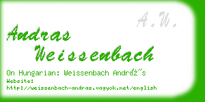 andras weissenbach business card